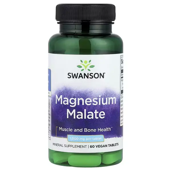 Магний малат Magnesium Malate 1000 мг,Swanson, 60 капсул