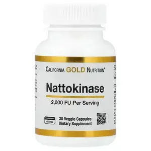 Наттокіназа 2000 FU,California Gold Nutrition, 30 капсул