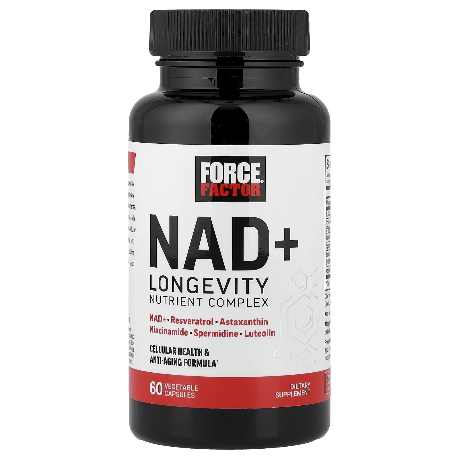 Никотинамид НАД Longevity Nutrient Complex,Force Factor, 60 капсул